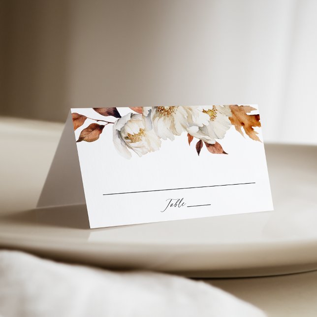 Rustikale Herbstblütenhochzeit Platzkarte (Von Creator hochgeladen)
