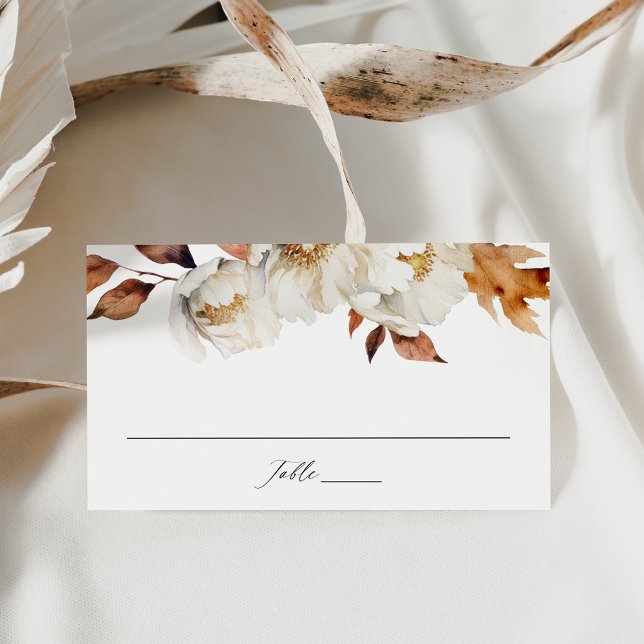 Rustikale Herbstblütenhochzeit Platzkarte (Von Creator hochgeladen)