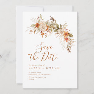 rustikale Herbstblütenhochzeit retten das Datum Save The Date