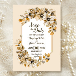 Rustikale Herbstblütenhochzeit Save The Date