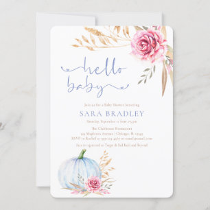 Rustikale Herbstbohauchdusche Einladung