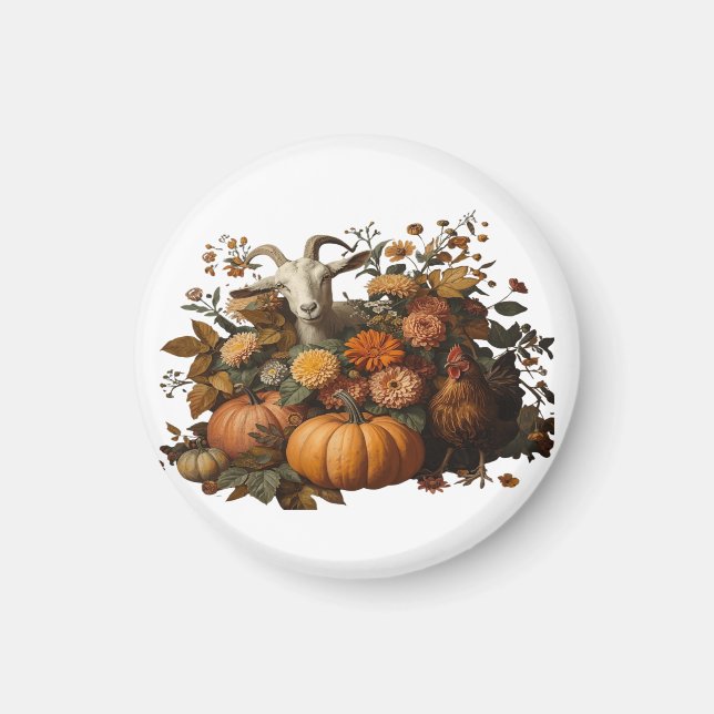 Rustikale Herbsternte Magnet (Vorne)