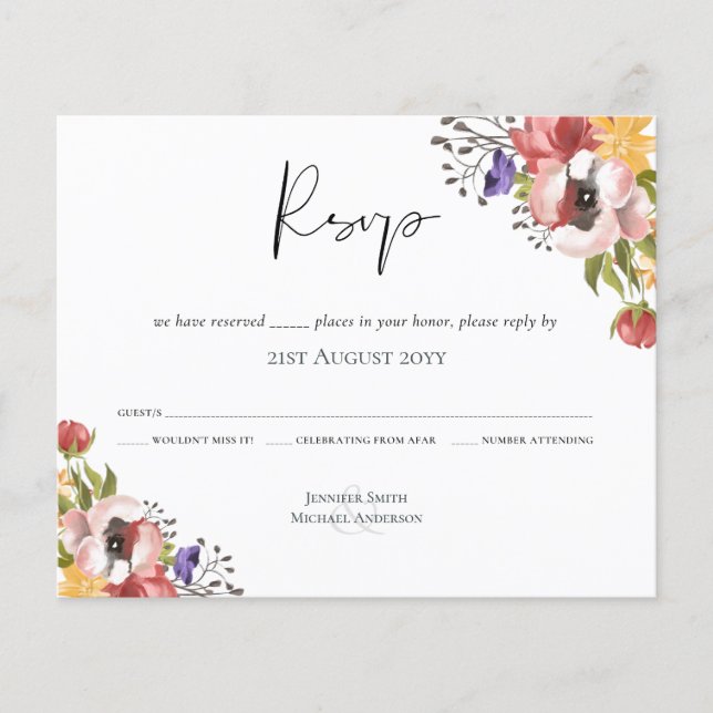 Rustikale Herbstfarben Hochzeitskollektion - Budge (Vorderseite)