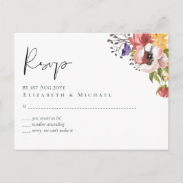 Rustikale Herbstfarben Hochzeitskollektion - Budge Postkarte