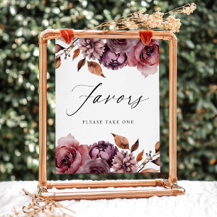 Rustikale Herbstflorfavoriten Gastgeschenke Hochze Poster