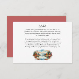 Rustikale Herbsthochzeit am See Begleitkarte
