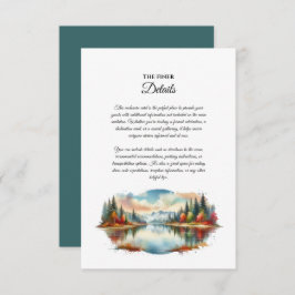 Rustikale Herbsthochzeit am See Begleitkarte