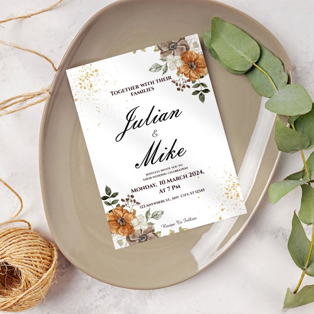 Rustikale Herbsthochzeit Einladung (Von Creator hochgeladen)