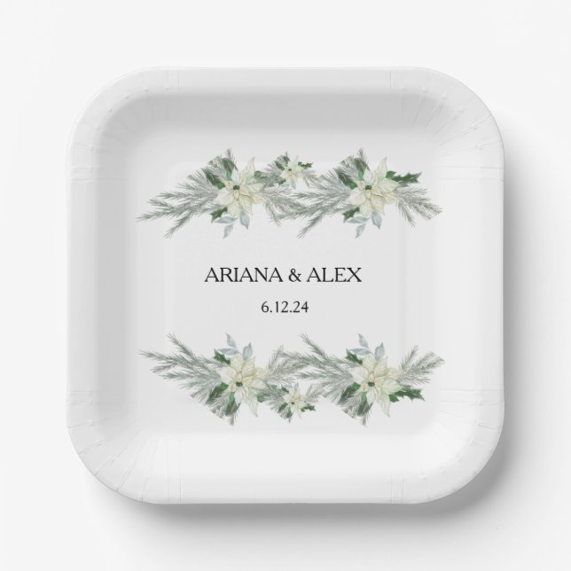 Rustikale Herbsthochzeit Pappteller (Vorderseite)