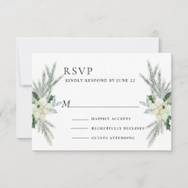 Rustikale Herbsthochzeit RSVP Karte