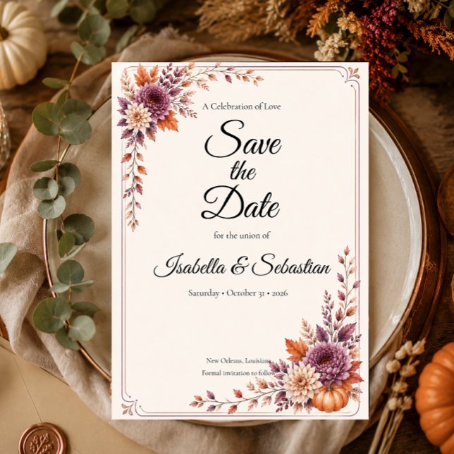 Rustikale Herbsthochzeit Save The Date (Von Creator hochgeladen)