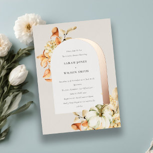 Rustikale Herbstkuppeldusche Folieneinladung