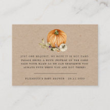 rustikale Herbstkürbis-Blumendusche