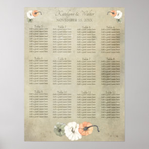 Rustikale Herbstkürme Hochzeitstabelle Poster
