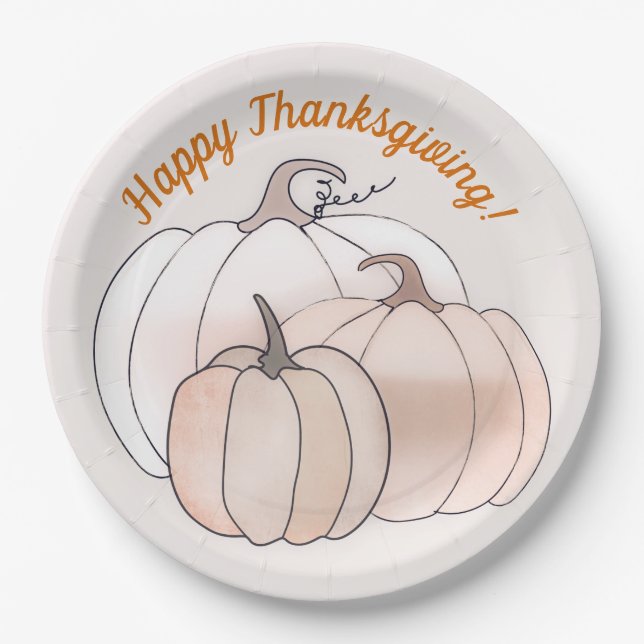 Rustikale Herbstkürme Pappteller (Vorderseite)