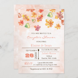 Rustikale Herbstlaub fallen Brautparty Invites Einladung