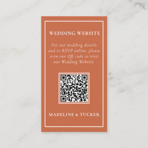 Rustikale Herbstlaub-Hochzeit Begleitkarte