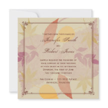 Rustikale Herbstlaub Hochzeit Einladung