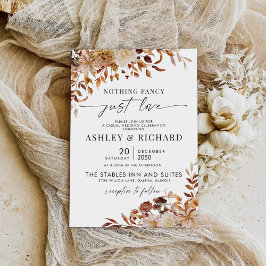 Rustikale Herbstlaub Hochzeit Einladung