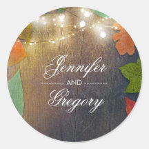 Rustikale Herbstlaub und Holzhochzeiten