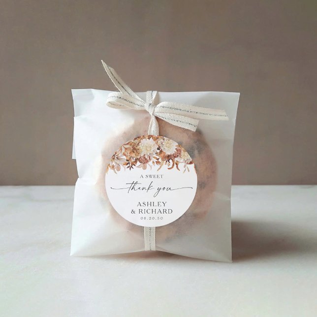 Rustikale Herbstlaube, die einen klassischen Runda Runder Aufkleber (Von Creator hochgeladen)