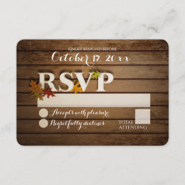 Rustikale Herbstleaf UAWG Wedding RSVP Karte