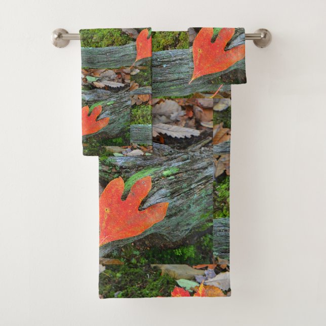 Rustikale Herbstleaves Badhandtuch Set (Insitu)