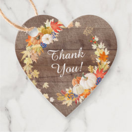 Rustikale Herbstleaves Pumpkin Brautparty Gefallen Geschenkanhänger