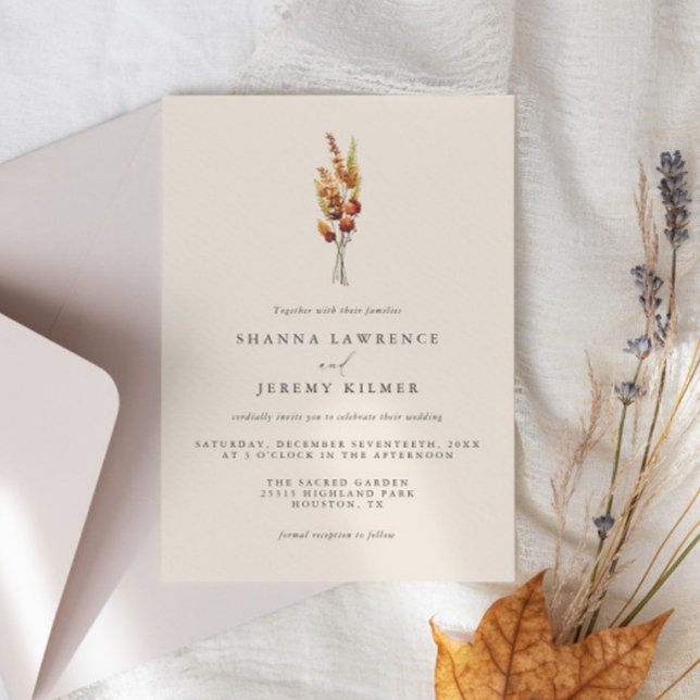 Rustikale Herbstliche Elegante | Einladung (Available for print and instant digital download!)