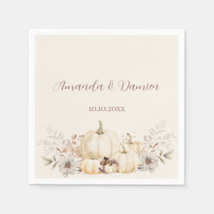 Rustikale Herbstpumpen Elegante Hochzeit Serviette