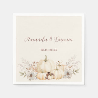 Rustikale Herbstpumpen Elegante Hochzeit Serviette