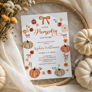 Rustikale Herbstpumpen und Bows Kinderdusche Einladung