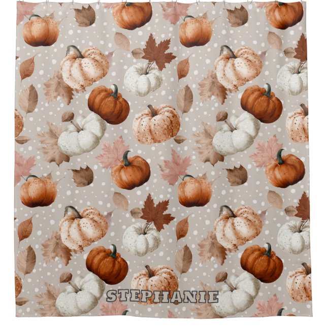 Rustikale Herbstpumpen und Herbstlaube (2) Duschvorhang (Vorderseite)