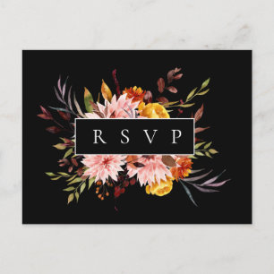 Rustikale Herbstrahmen-Hochzeitssonganfrage RSVP Einladungspostkarte