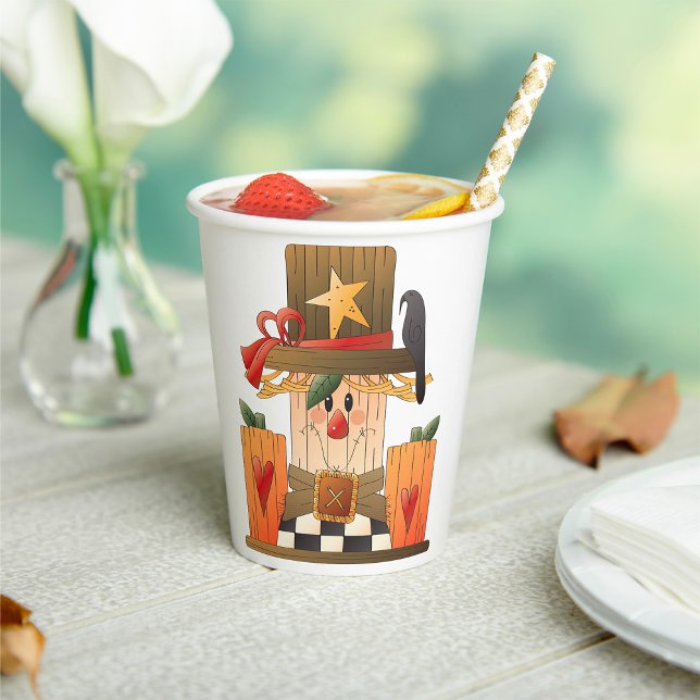 Rustikale Herbstschnecke mit Pumpkins und Crow Pappbecher (Von Creator hochgeladen)