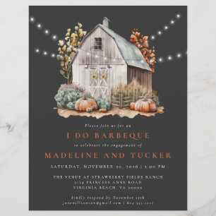 Rustikale Herbstsonnenlichter zum Hochzeitsempfang Flyer