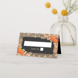 Rustikale Herbstverfallsfeier Platzkarte