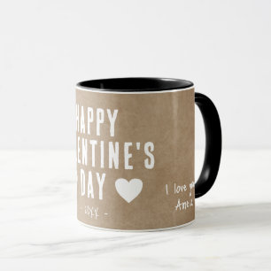 Rustikale Herzen Happy Valentinstag Freund Tasse
