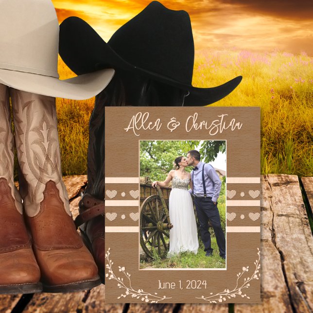 Rustikale Herzenshochzeit Geätzte Rahmen (Von Creator hochgeladen)