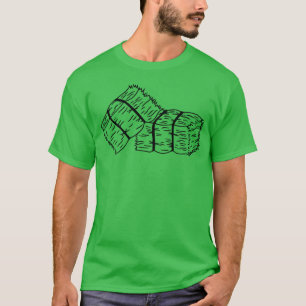 Rustikale Heuballen-Skizze T-Shirt