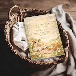 Rustikale Highland-Kuh-Baby-Party Einladung