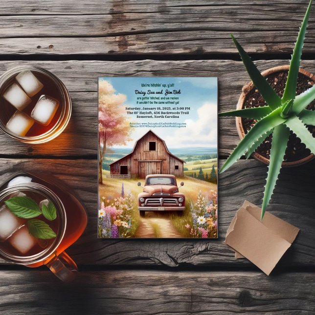 Rustikale Hillbilly Landschaft Einladung Hochzeit (Von Creator hochgeladen)