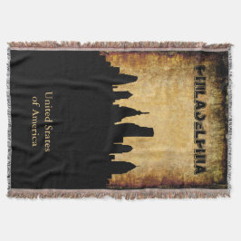 Rustikale Hintergrund-Philadelphia-Skyline Decke