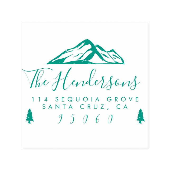 Rustikale Hipster Berge Familienzusammenführung Rü Permastempel (Design)