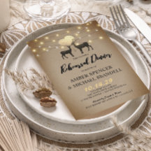 Rustikale Hirsche Liebe Probe Dinner