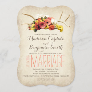 Rustikale Hirschfeinde - Einladungen zu Hochzeiten