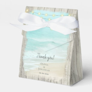 Rustikale Hochzeit am Strand Geschenkschachtel