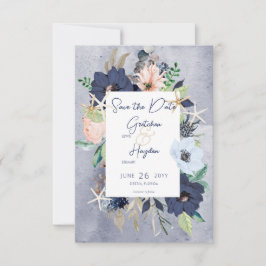 Rustikale Hochzeit am Strand von Floral Save The Date