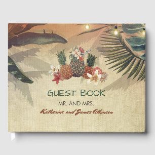 Rustikale Hochzeit am tropischen Strand Gästebuch