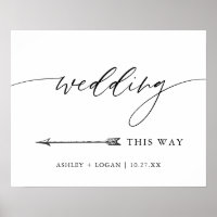 Rustikale Hochzeit auf diese Weise direktes Arrow-